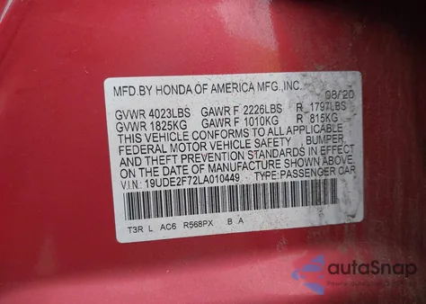 2020 Acura Ilx Premium Package/Technology Package from USA, damaged, VIN 19UDE2F72LA010449